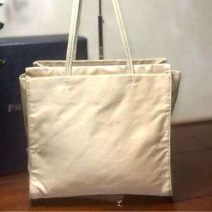 AUTHENTIC Prada Satin Raso Shoulder Bag.  Golden yellow.